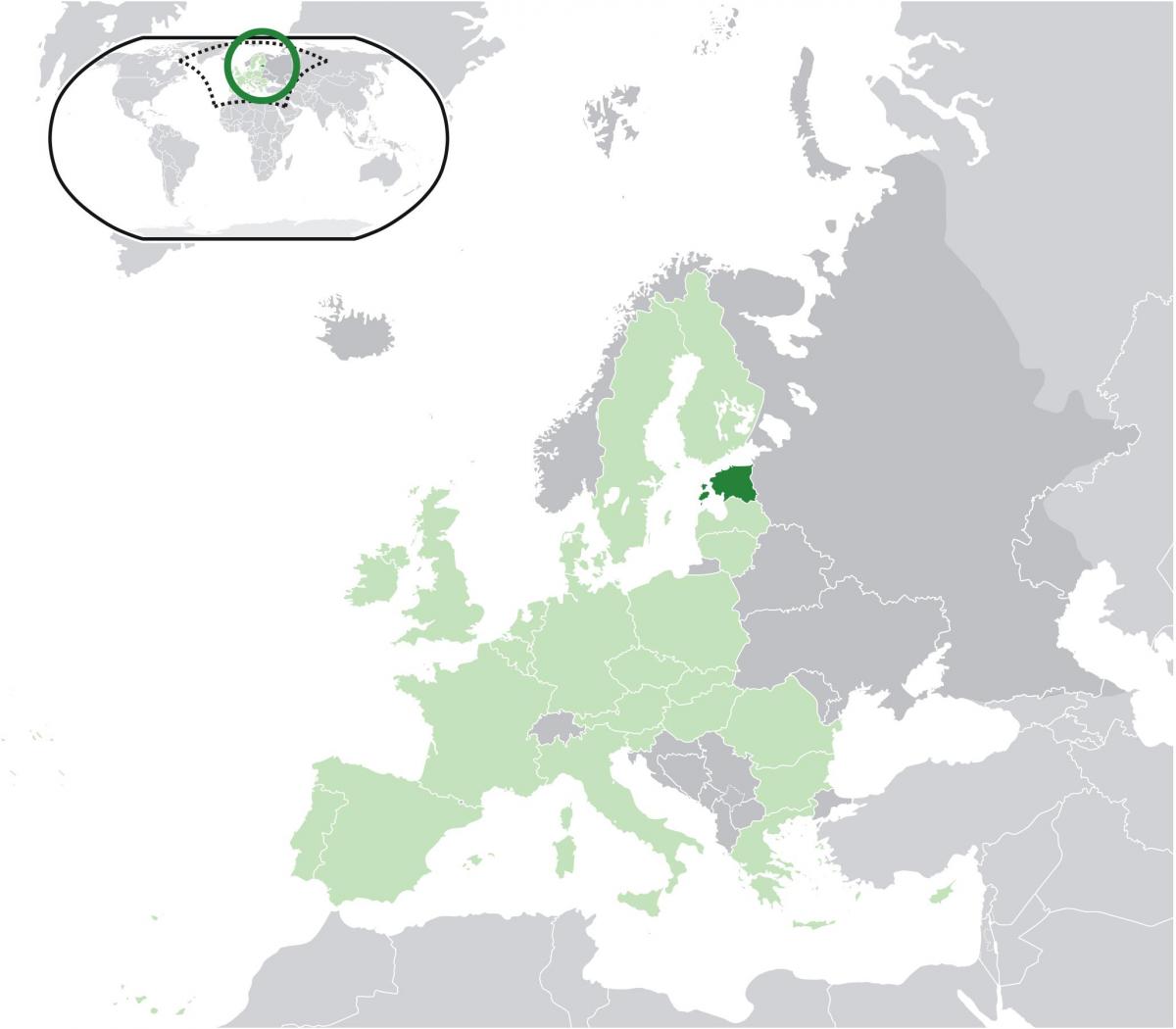 Estonija na kartu europe