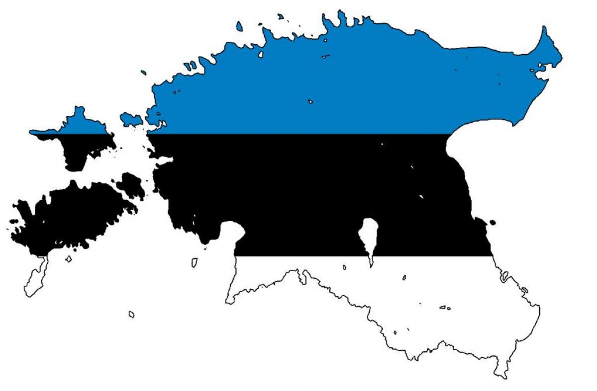 karta iz Estonije zastavu