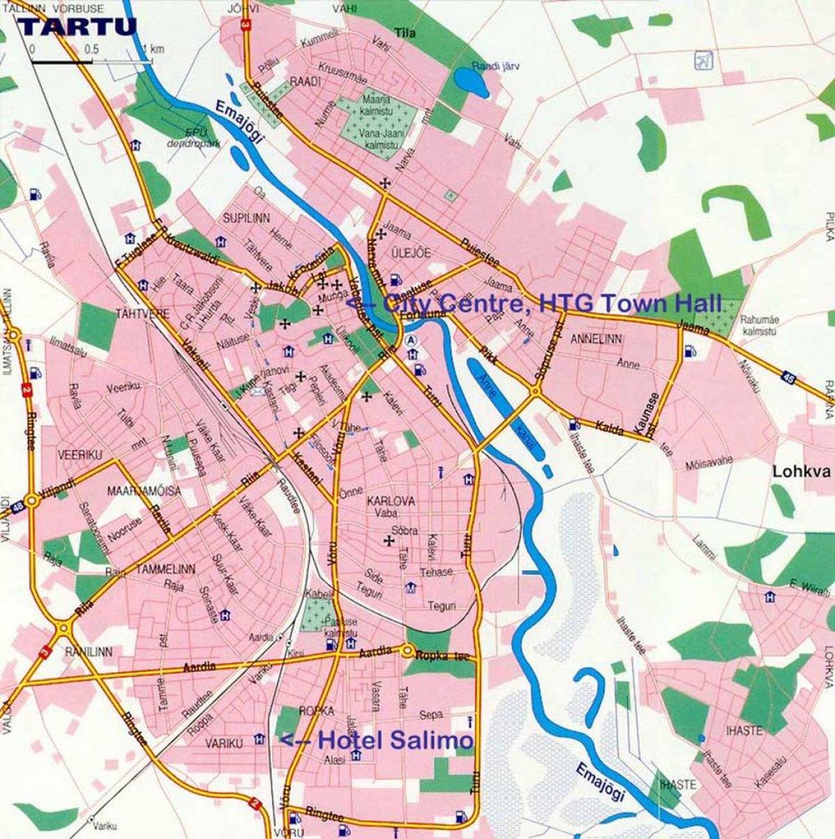 mapa tartua Estonija