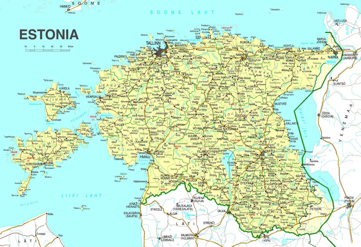 karta iz Estonije put