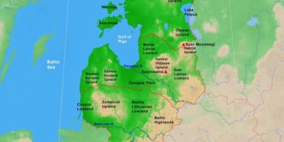 Karta iz Estonije fizički