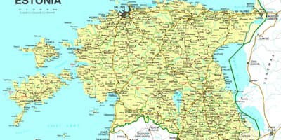 Karta iz Estonije put