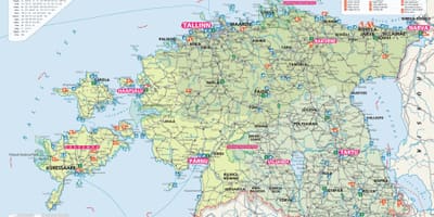 Turističke mapu Estonija