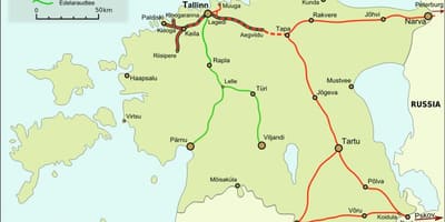 Karta iz estonije željeznice